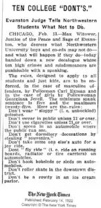 Het krantenartikel waarin de lijfstraffen voor studenten werden aangekondigd.